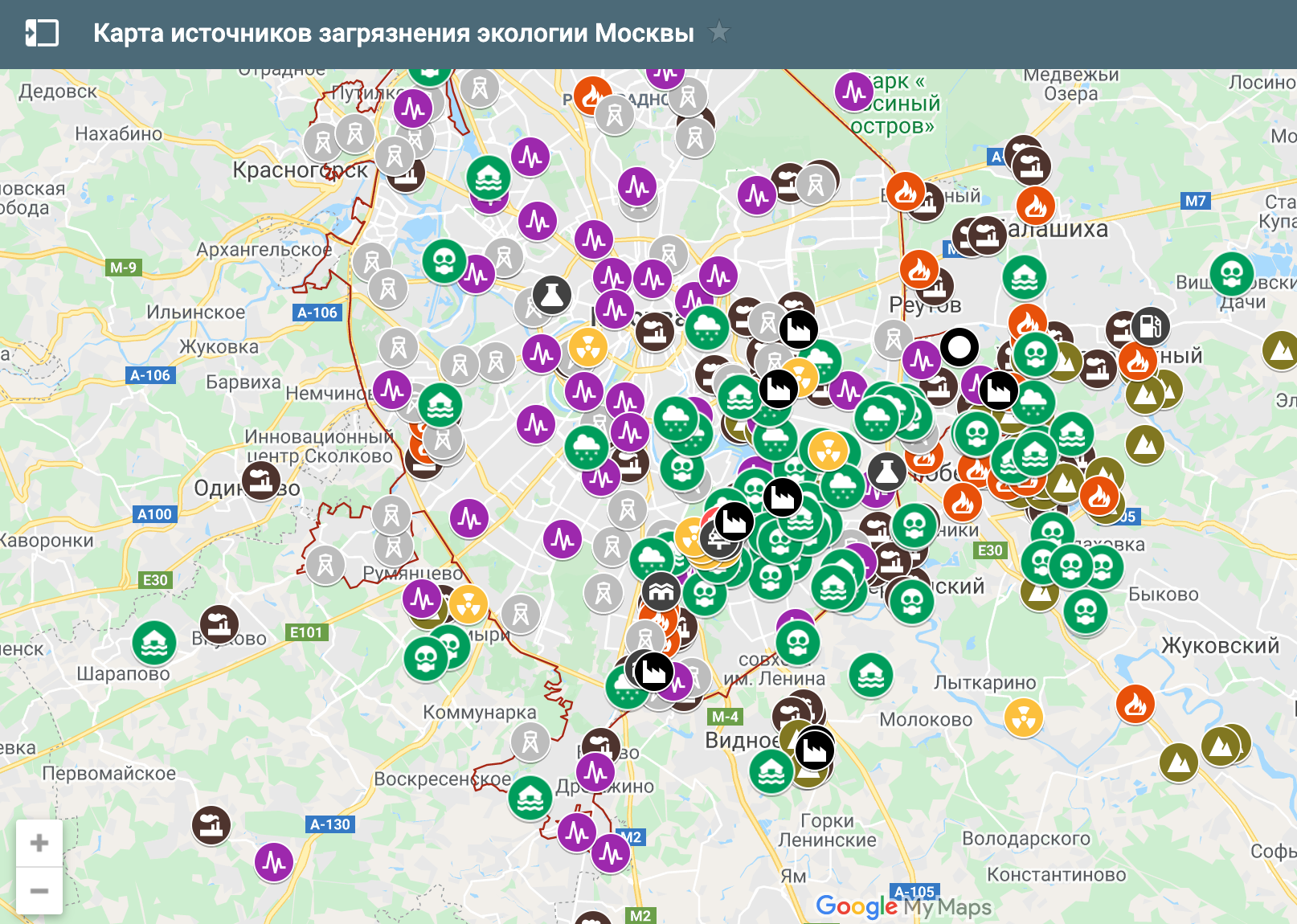 МГО ВООП запустило интерактивные карты источников загрязнения